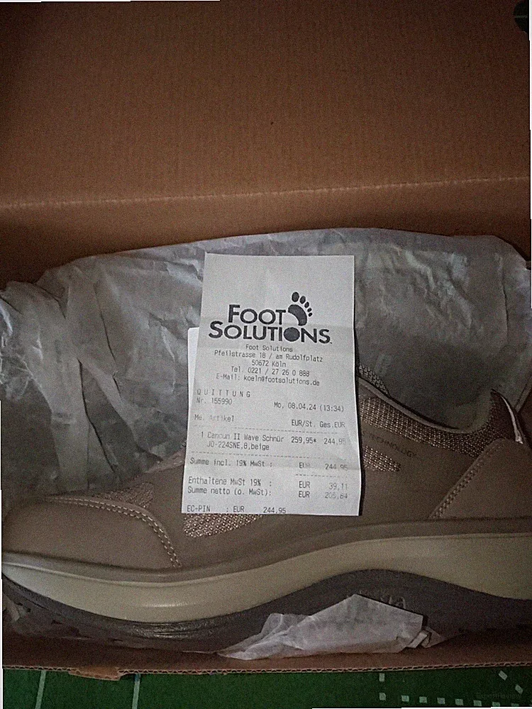 JOYA Cancun II Beige, Herren Laufschuhe Lauf Schuhe aus Nubukleder- und Mesh