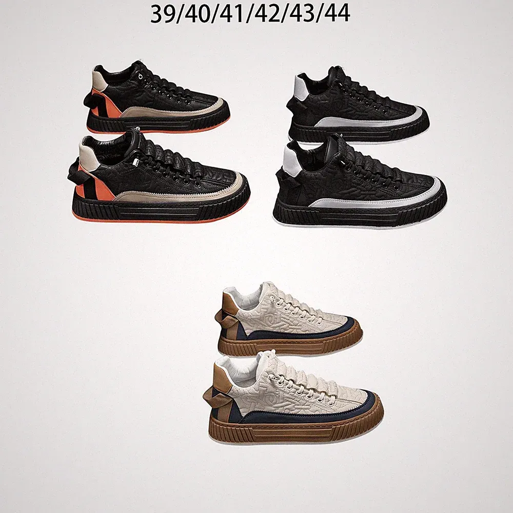 Junge Herren Sneakers Laufschuhe Bestickte Freizeitschuhe Weiche Dicke Sohlen