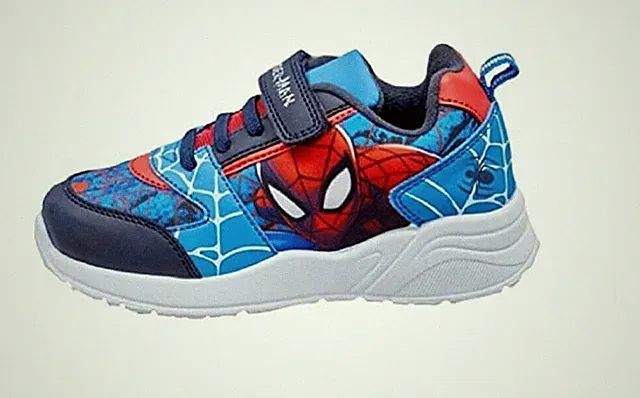 Jungen Spiderman Turnschuhe Marvel Kinder Schuhe Reißband Riemen einfacher Verschluss Größe 6-2