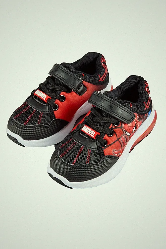 Kinder Marvel Spiderman Jungen Turnschuhe offiziell lizenziert mit Riemen Laufschuhe