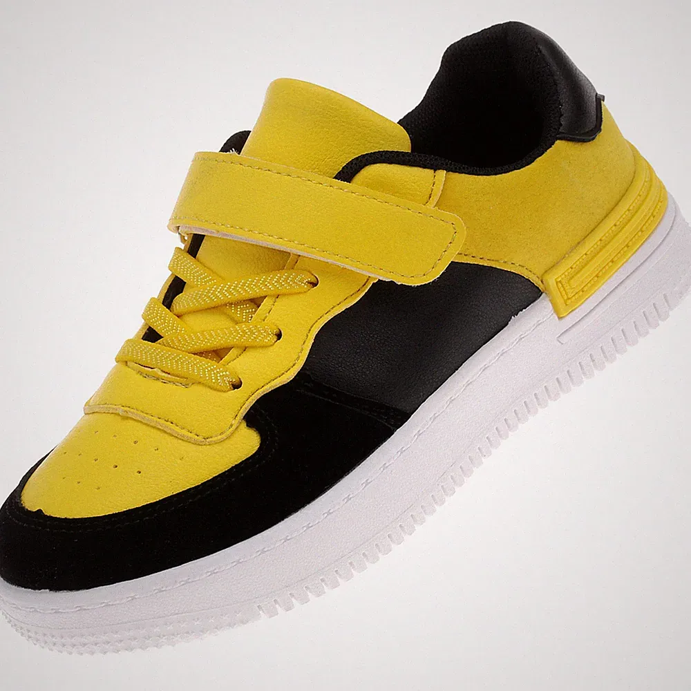 Kinder Slipper Sportschuhe Turnschuhe Sneaker Laufschuhe Freizeit Schuhe Gelb 25