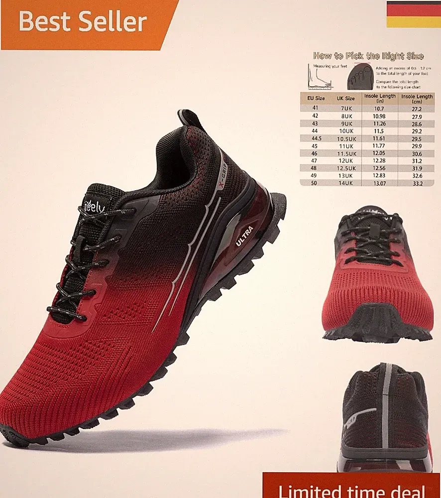 Kricely Herren Laufschuhe - Leichte, Atmungsaktive Traillaufschuhe für Wandern