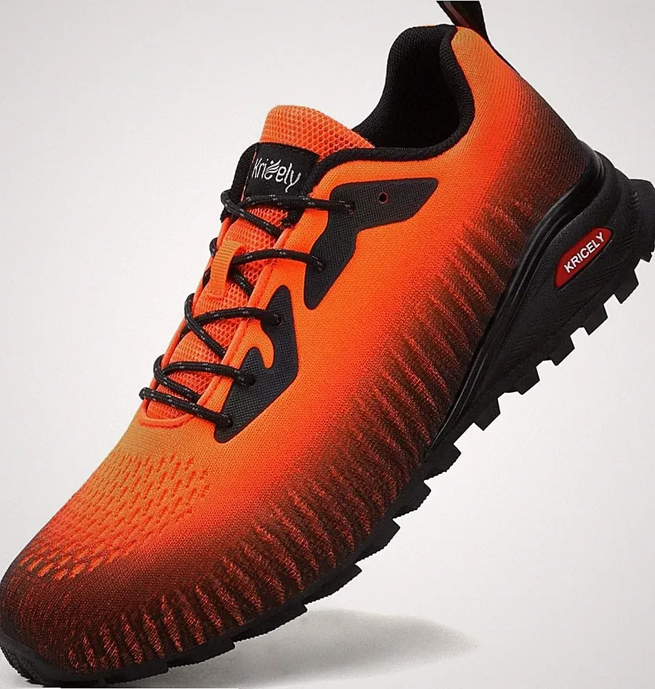 Kricely Trail Laufschuhe Herren atmungsaktiv leicht Turnschuhe rutschfest niedrig