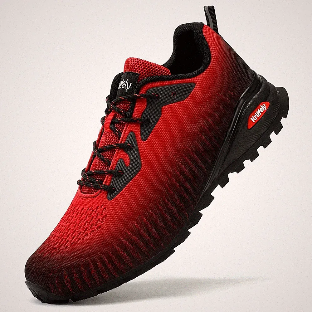 Kricely Traillaufschuhe Herren Leicht Atmungsaktiv Wanderstiefel rutschfest La