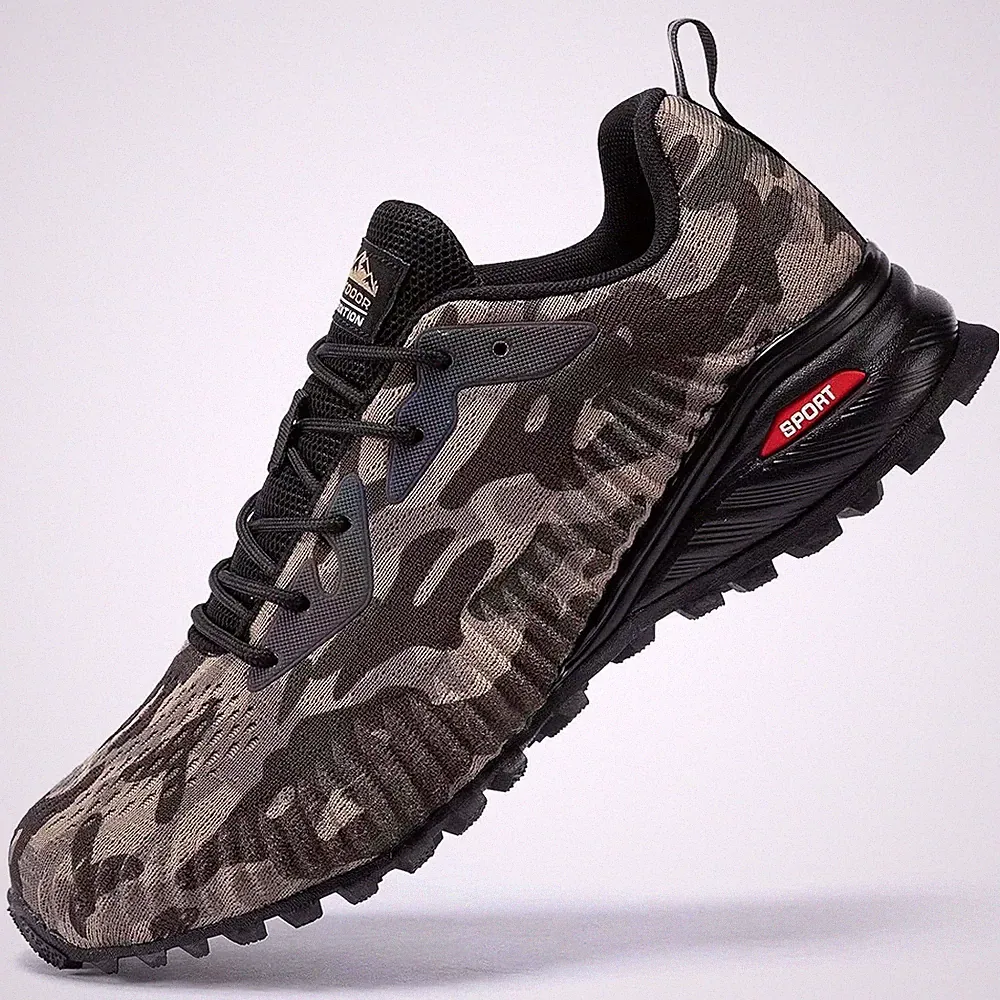 Kricely Traillaufschuhe Herren Leicht Atmungsaktiv Wanderstiefel rutschfest La