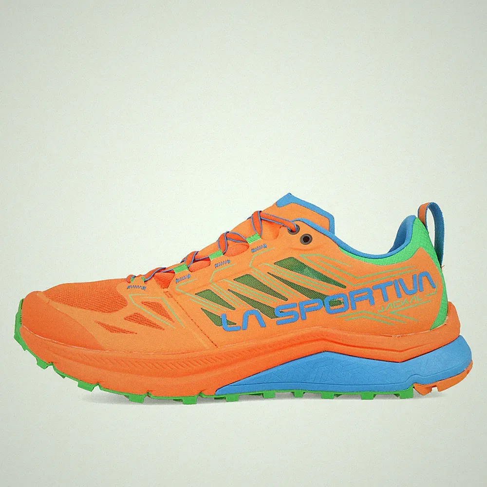 La Sportiva Jackal Herren Flame Electric Blue Laufschuhe Trailschuhe Orange Blau