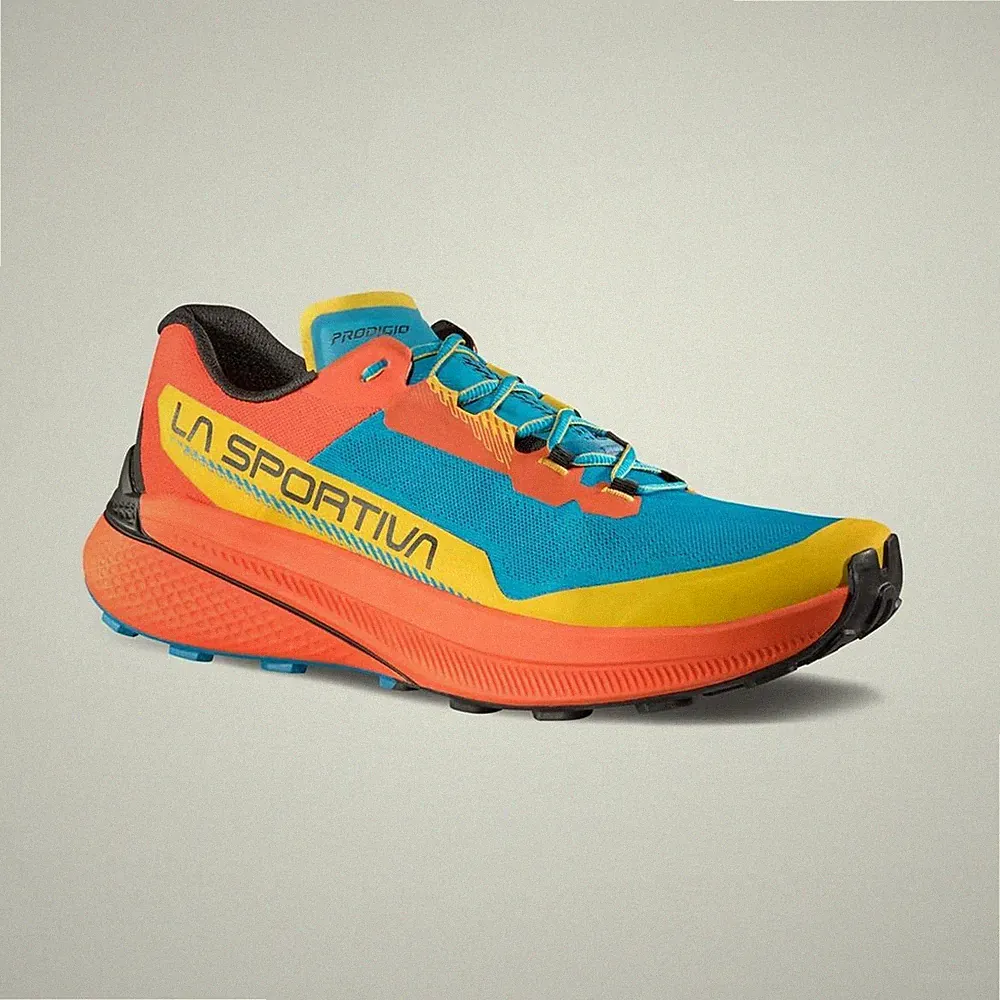 La Sportiva Prodigio Men tropic blue cherry tomato Trailrunningschuhe