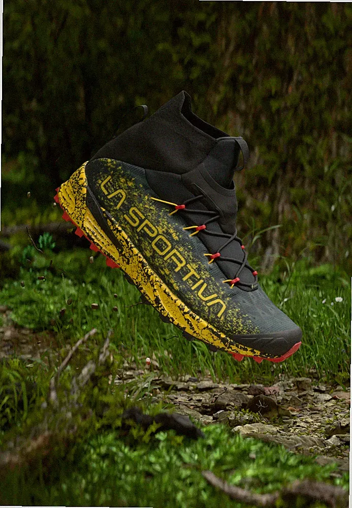 La Sportiva Uragano GTX Gore-Tex Herren Traillaufschuhe Schwarz Gelb Sport