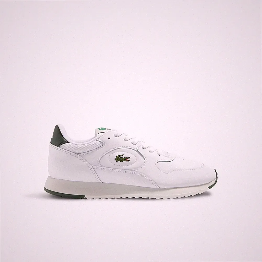 Lacoste Line Track Low Top Laufschuhe in Weiß und Grün