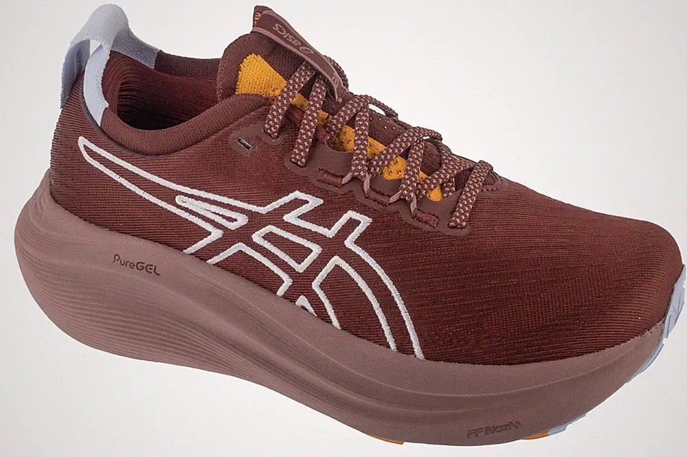 Laufschuhe Damen, ASICS Gel-Nimbus 27 TR, Dunkelrot