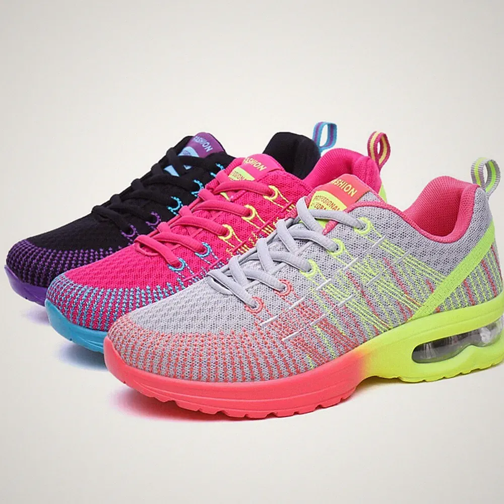 Laufschuhe Damen Herren Turnschuhe Luftpolster Sneaker Atmungsaktiv Sportschuhe~