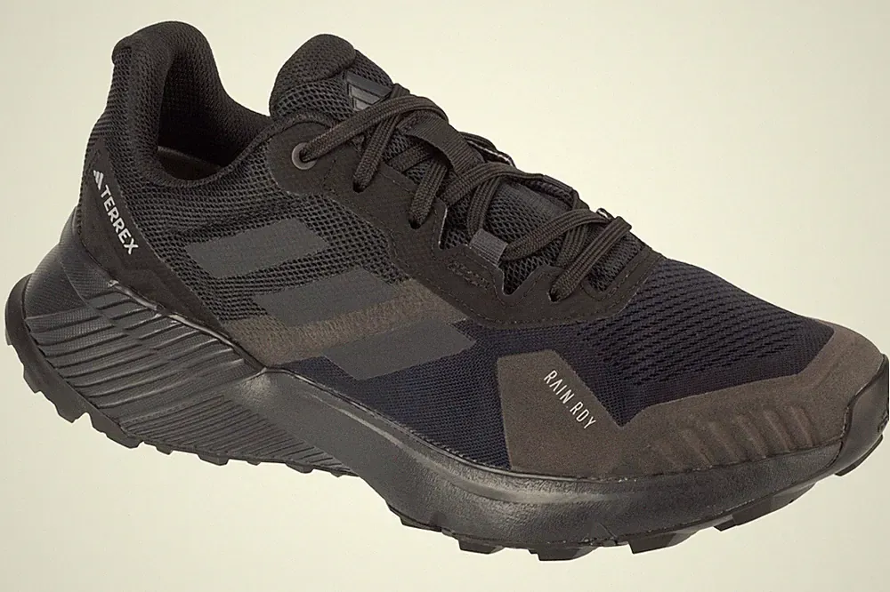 Laufschuhe Herren, adidas Terrex Soulstride RAIN.RDY Trail, Schwarz