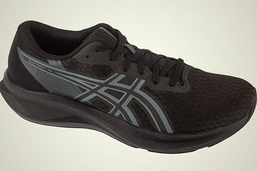 Laufschuhe Herren, ASICS Patriot 14, Schwarz