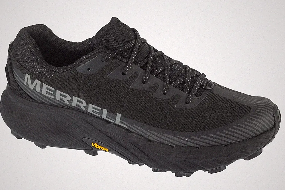 Laufschuhe Herren, Merrell Agility Peak 5, Schwarz