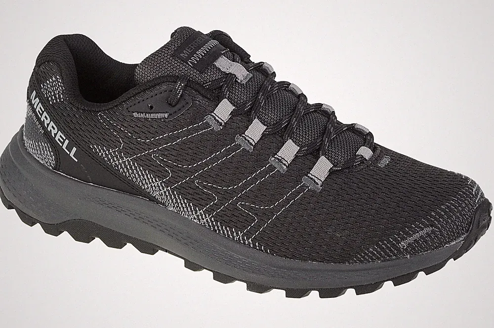 Laufschuhe Herren, Merrell Fly Strike, Schwarz
