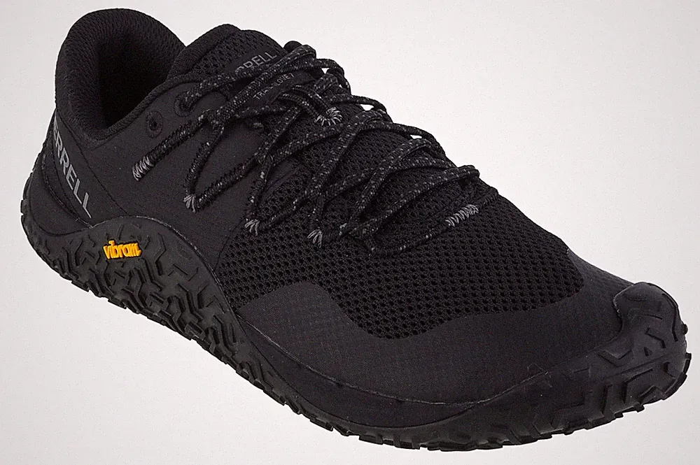 Laufschuhe Herren, Merrell Trail Glove 7, Schwarz