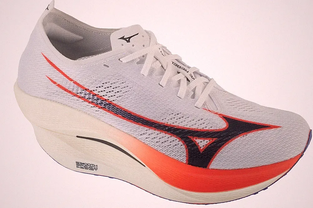 Laufschuhe Herren, Mizuno Rebellion Pro 3, Grau