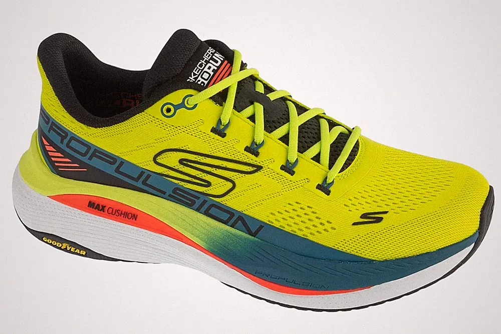 Laufschuhe Herren, Skechers Max Cushioning Propulsion, Gelb