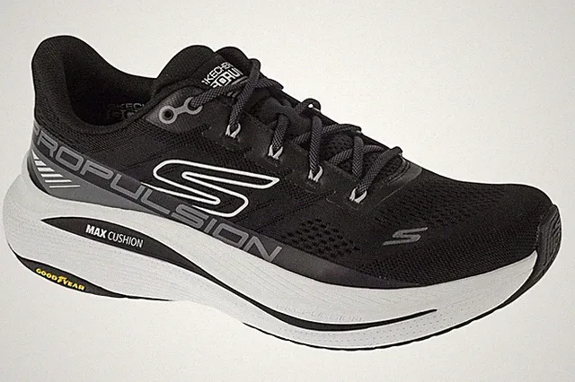 Laufschuhe Herren, Skechers Max Cushioning Propulsion, Schwarz