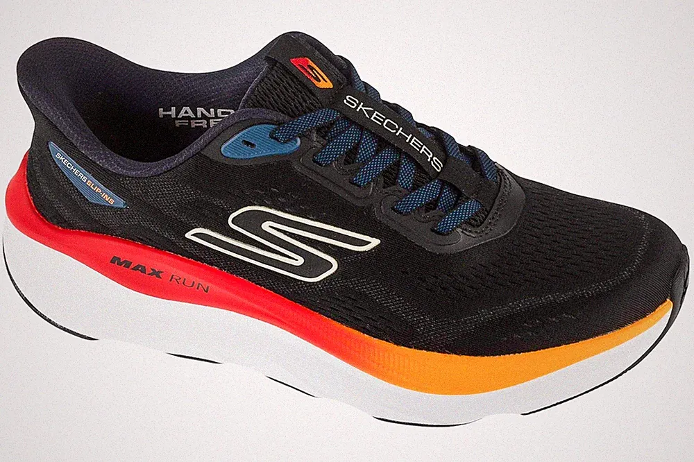 Laufschuhe Herren, Skechers Slip-Ins: Max Run, Schwarz