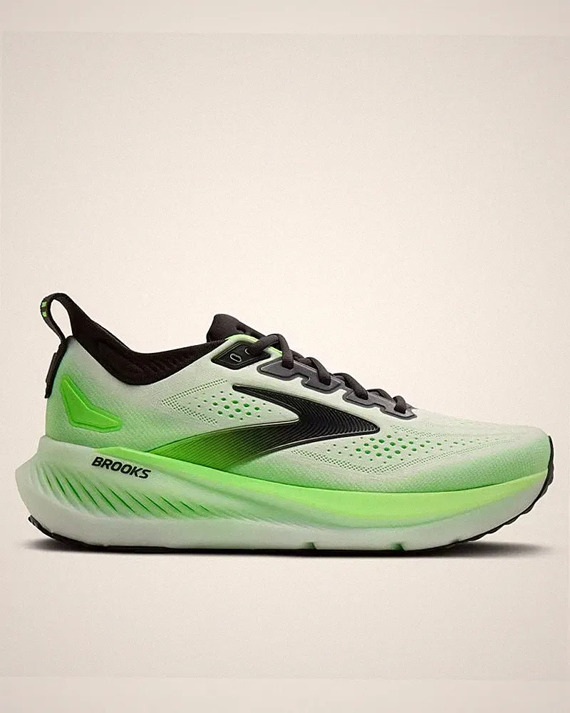 LaufSchuhe Running HERREN Brooks Glycerin 23 White Phantom Green Gecko