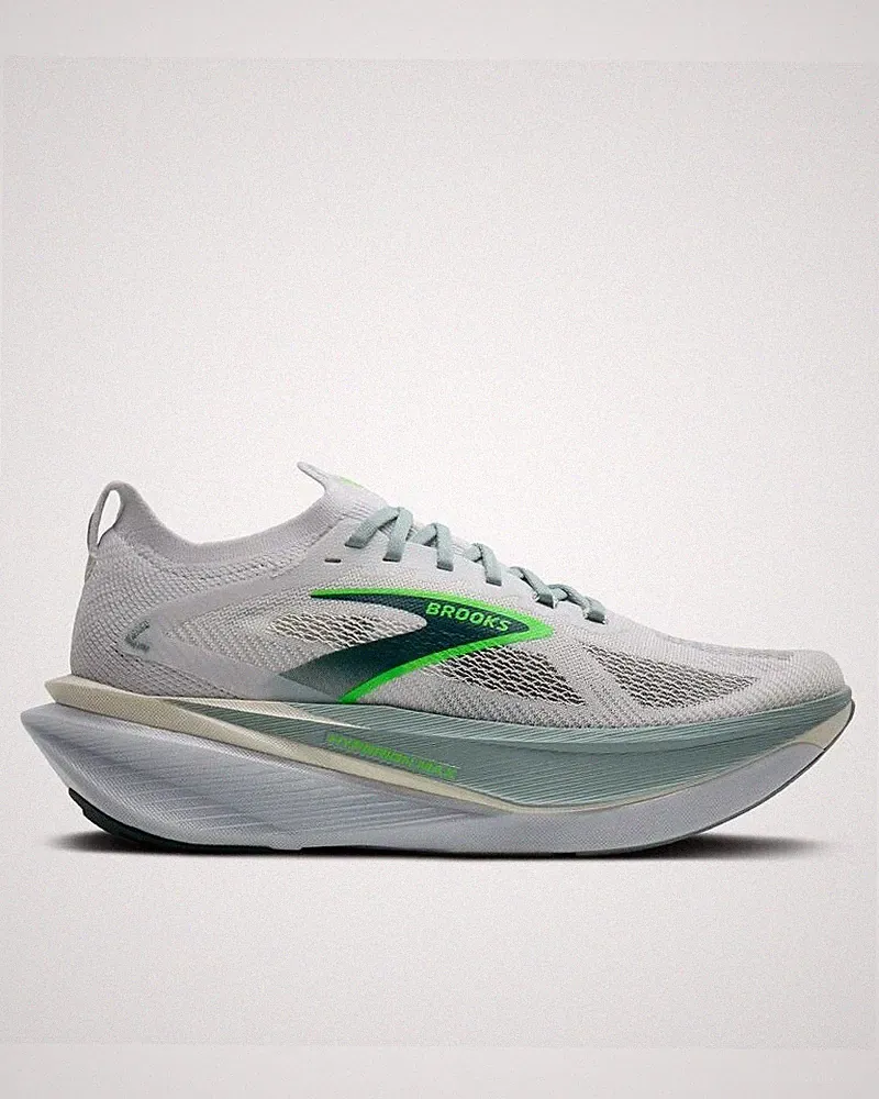 LaufSchuhe Running HERREN Brooks Hyperion MAx 3 White Gray Mist Green