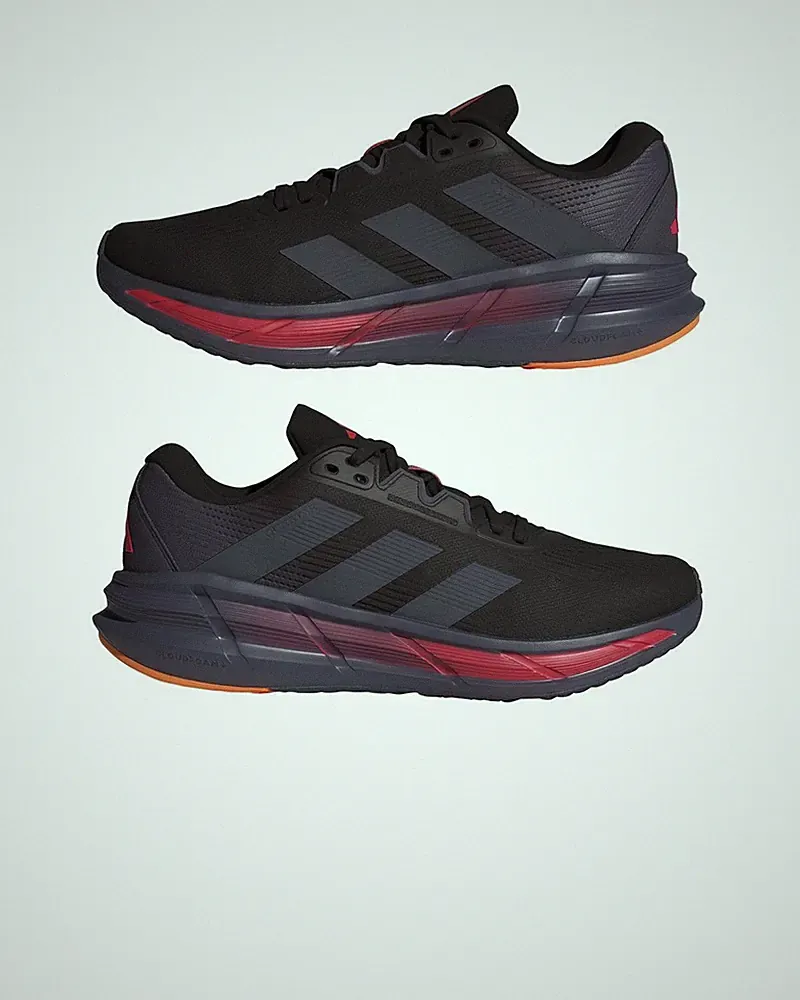 Laufschuhe Running Shoes HERREN Adidas Schwarz QUESTAR 3 M Mesh