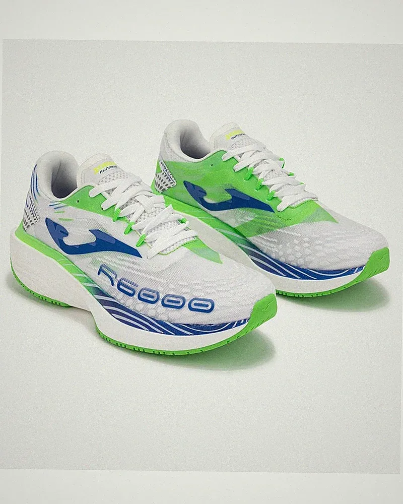 Laufschuhe Running Shoes HERREN Joma Weiß Grün Blue R.6000 26 Dämpfung