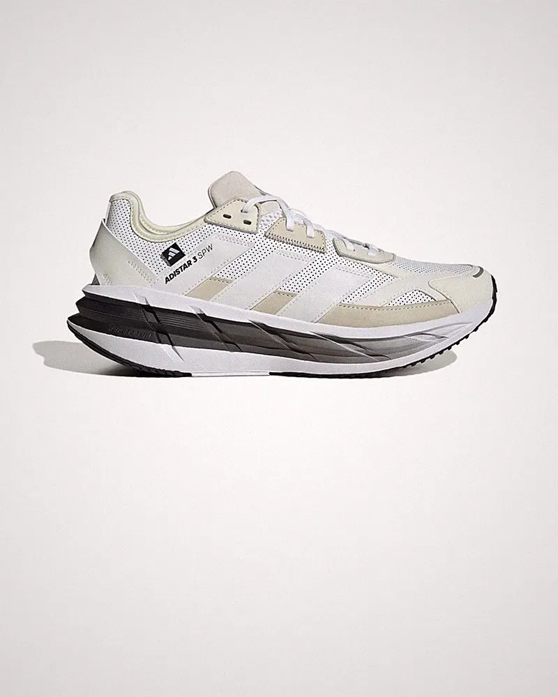 Laufschuhe Sneaker Herren Adidas Weiß Beige ADISTAR 3 Mesh