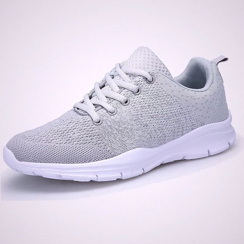 Laufschuhe Sportschuhe Damen Herren Sneaker Atmungsaktiv Grau leicht