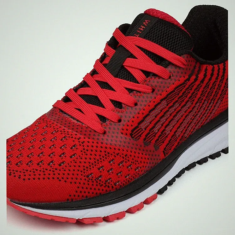 Laufschuhe Unisex Rot 39 für Herren Damen Sport Turnschuhe mit Schnürung