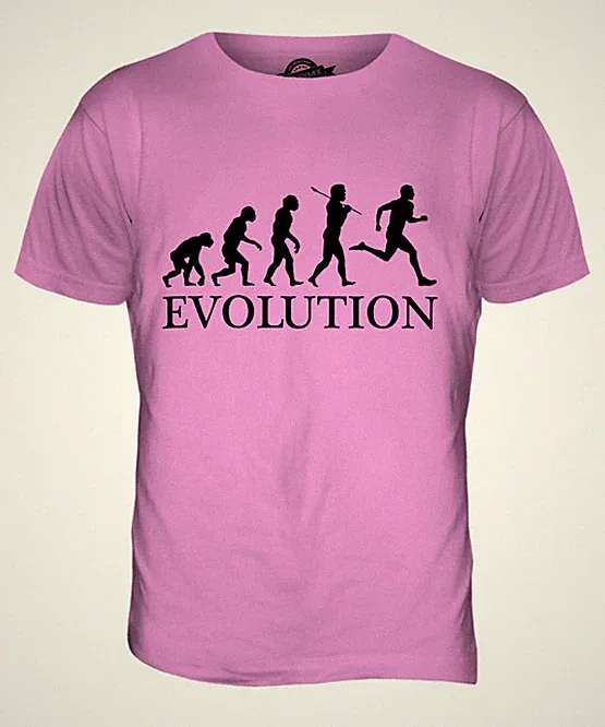 LAUFSPORT LAUFEN EVOLUTION DES MENSCHEN HERREN T-SHIRT TEE SHIRT XS S M L XL 2XL