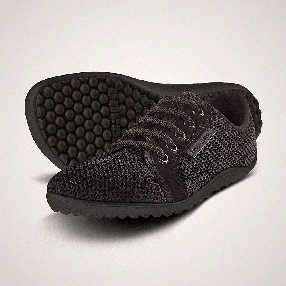 LEGUANO Aktiv lavaschwarz Barfußschuhe leichter Sneaker Unisex Damen Herren