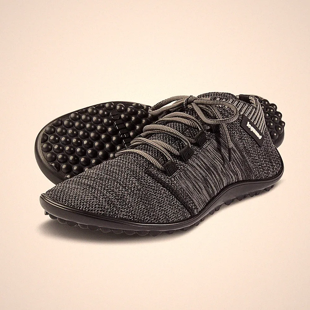 LEGUANO Beat anthrazit Barfußschuhe leichter Sneaker Damen Herren luftig