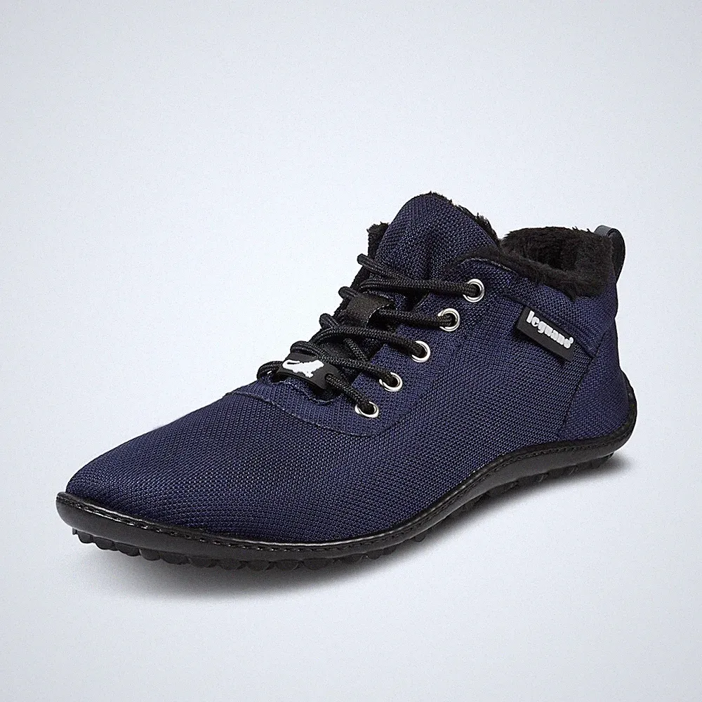 LEGUANO Galaxo blue Barfußschuhe leichter Winterhalbschuh Unisex Damen Herren