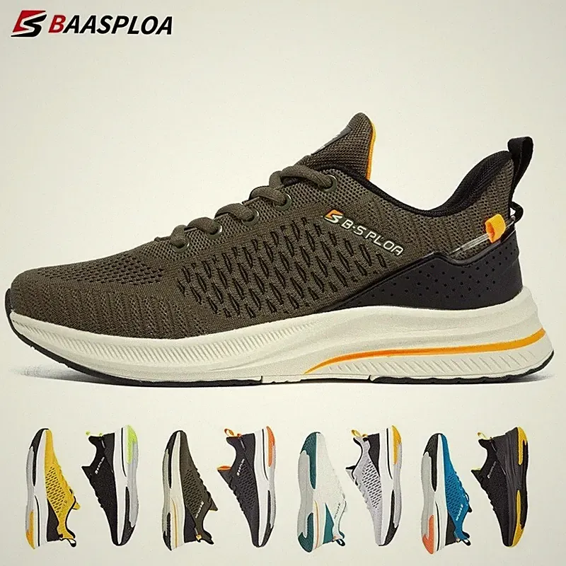 Leichte Herren-Laufschuhe, Freizeit-Sneaker aus Mesh mit Schnürung.