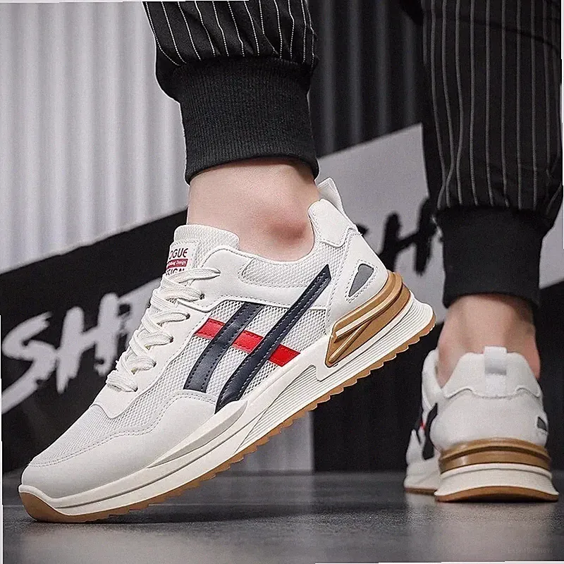 Leichter atmungsaktiver Herren Sneaker, flexibler Laufschuh, hochwertig.