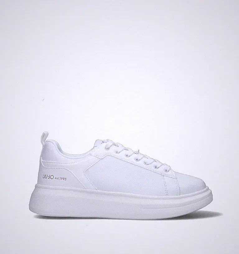 Liu Jo Sneaker Schuhe Leder Herren Weiß Plateau Neue Kollektion 2026