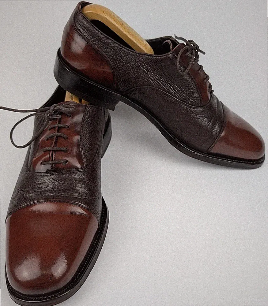 Loake Herren UK 11 Leder Oxford Kappe Zehe Formelle Schuhe Hergestellt in England BL234796GC