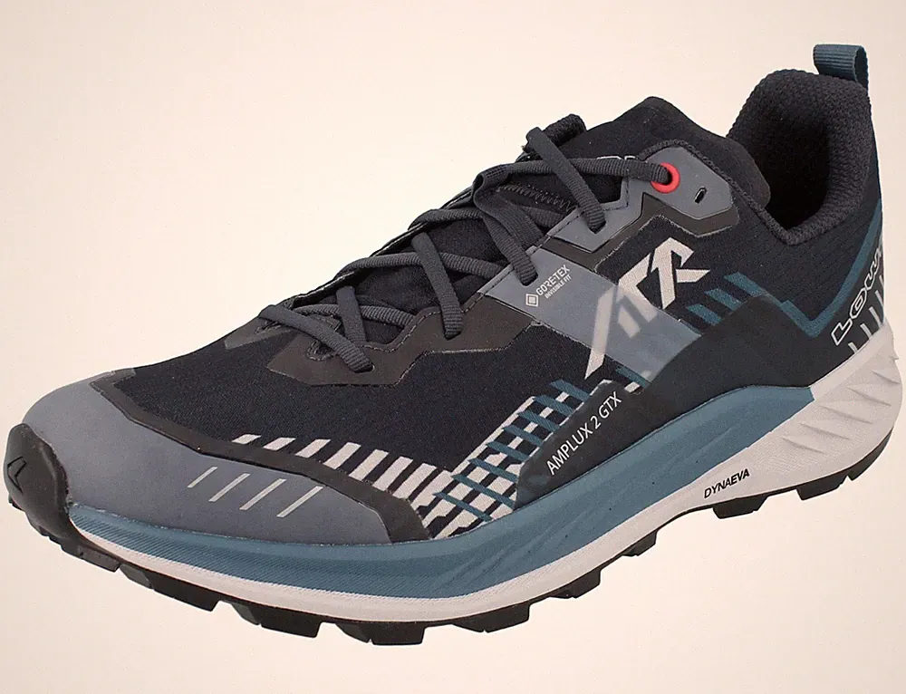 LOWA Amplux 2 GTX Herren Trailrunningschuhe blau grau Synthetik