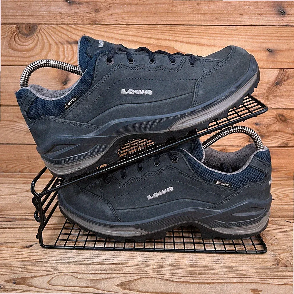 Lowa Sneaker Damen UK 6 Renegade GTX Navy Blau Nubuk Vibram Walk Trail Schuhe