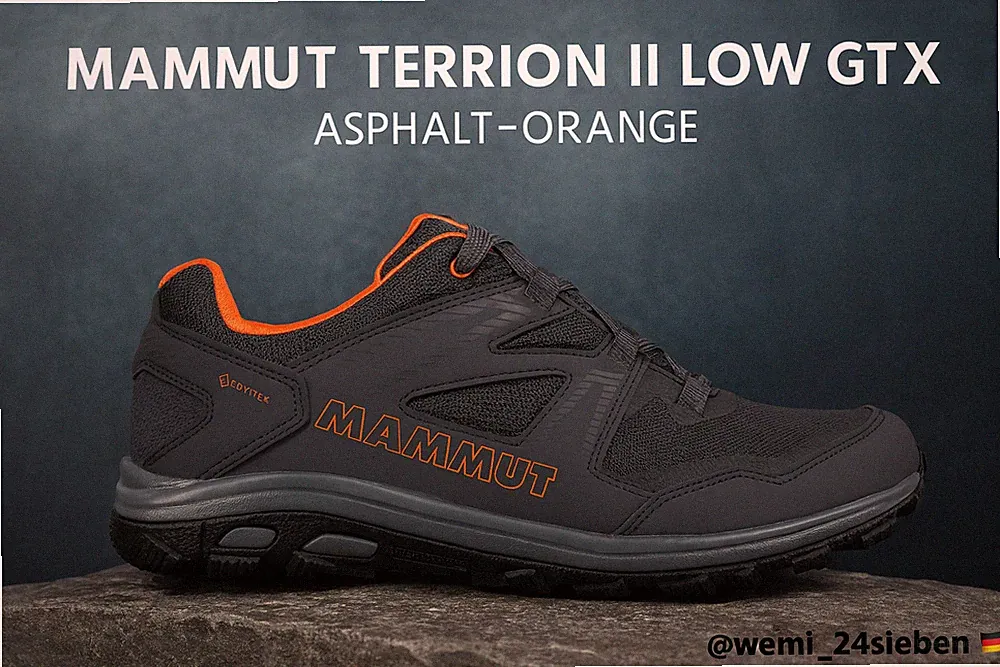 Mammut Terrion II Low GTX Herren Wanderschuhe wasserdich Gore Tex Asphalt Orange