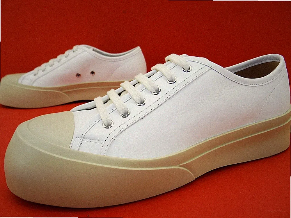 MARNI Pablo Sneaker Laufschuhe Sport Turnschuhe Herren Schuhe Leder Gr.44 Weiß