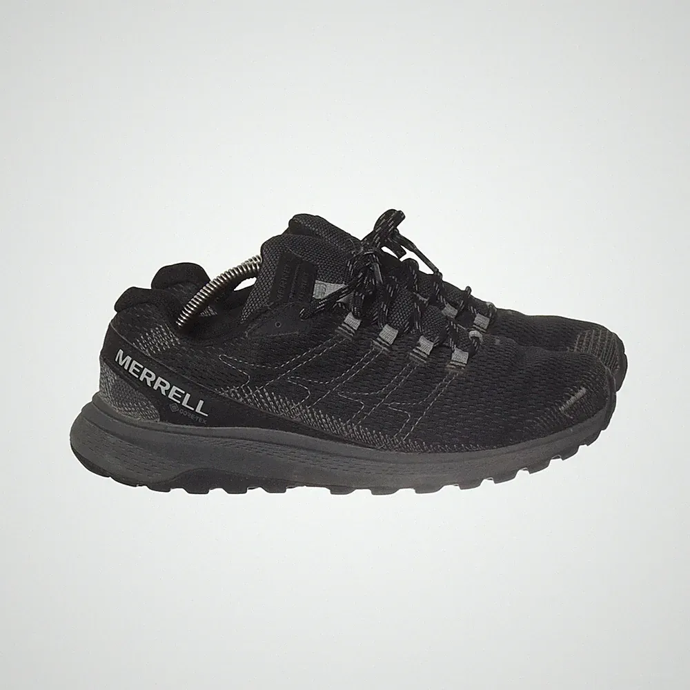 Merrell, Laufschuhe, Größe: 41, Leder, Schwarz/Grau, Herren #leW
