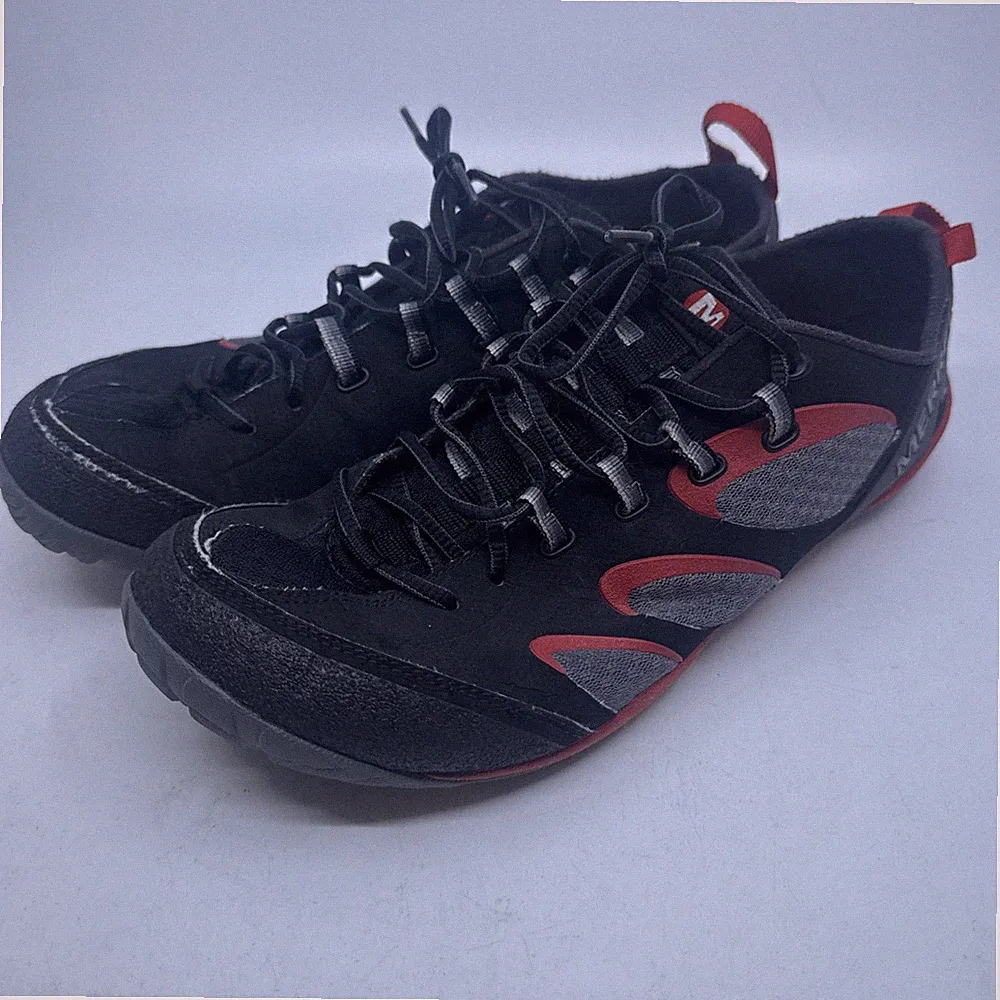 Merrell True Globe Black And Red Barefoot Mens Size 12 Running Shoes J85529