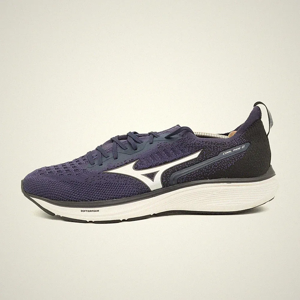 Mizuno Herren Cool Ride 2 Sneaker Lila Mesh Low-Top Running Laufschuh EU 45