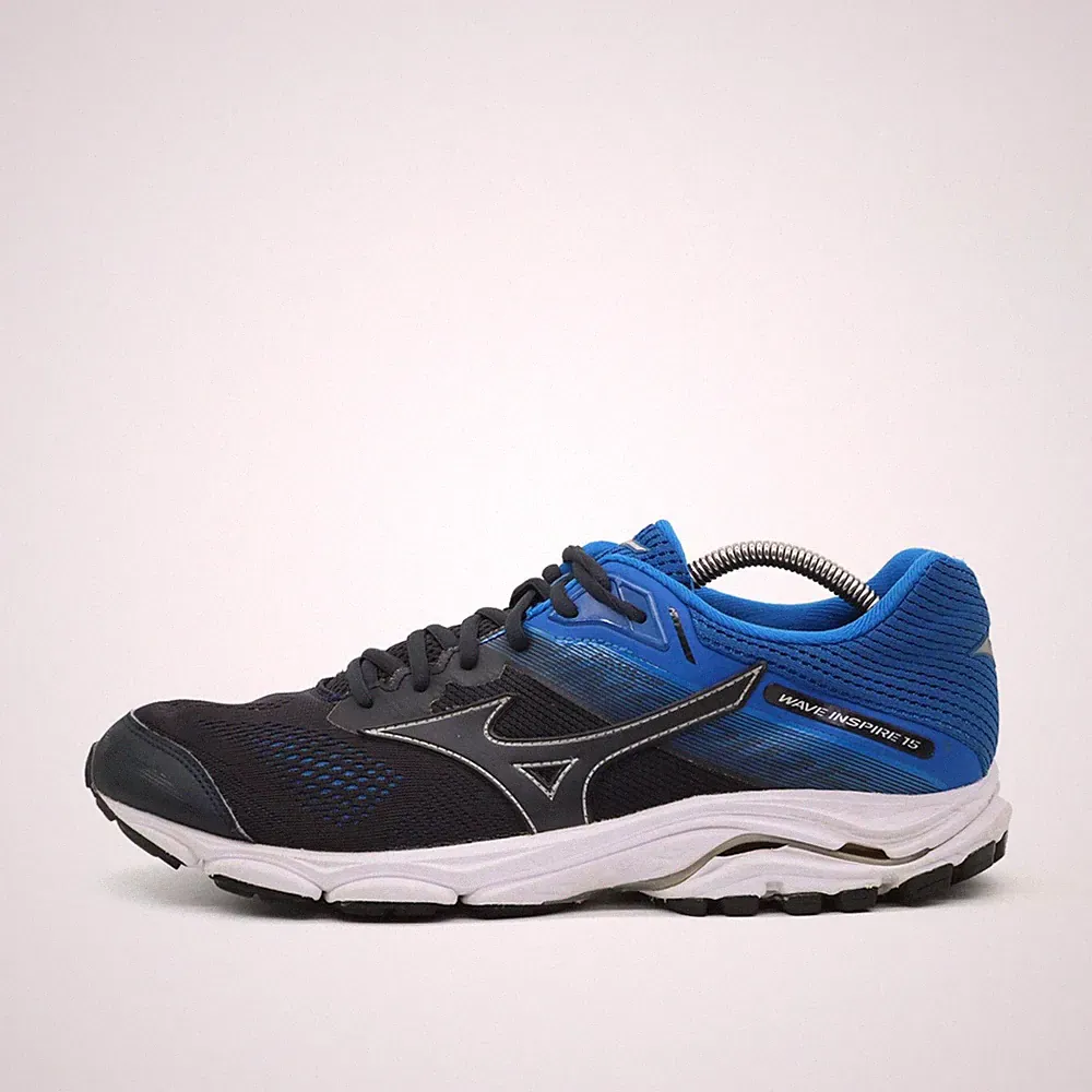 Mizuno Herren Wave Inspire 15 Schuhe blau/schwarz Stabilität Laufschuhe EU 44.5