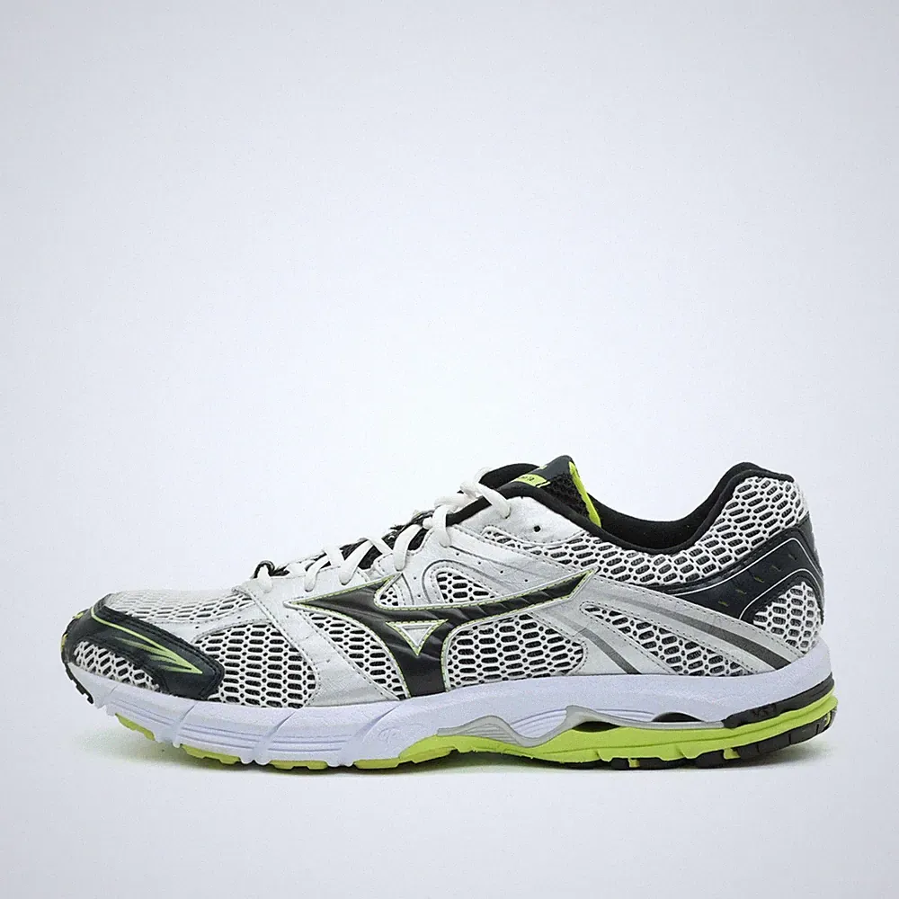 Mizuno Herren Wave Inspire Sportschuh Weiß/Schwarz/Gelb Running Laufschuhe EU 47