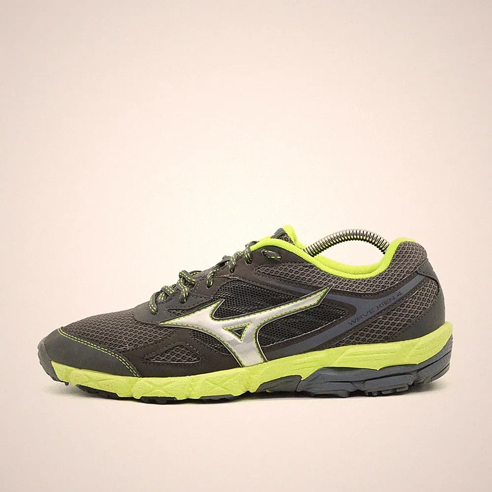 Mizuno Herren Wave Kien 4 Schuhe grau/gelb Mesh Atmungsaktiv Laufschuh EU 42