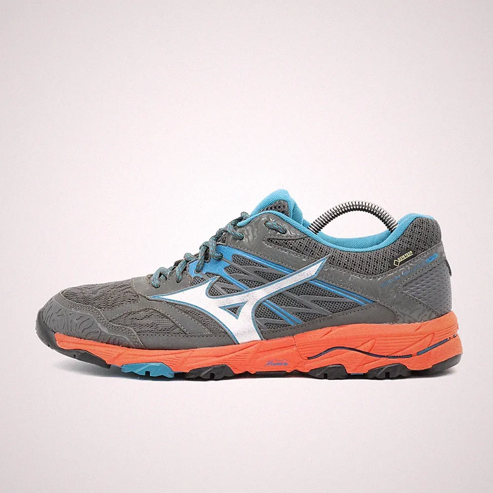 Mizuno Herren Wave Mujin 5 GTX Laufschuhe EU 45 Grau/Blau/Orange J1GJ185703